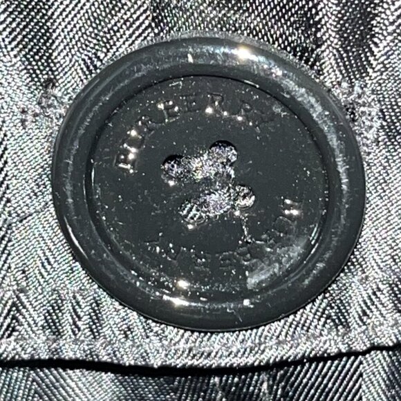 BURBERRY BRIT Classic Black on Black Plaid Trench Coat EUC - Like New size 8P - Picture 10 of 15